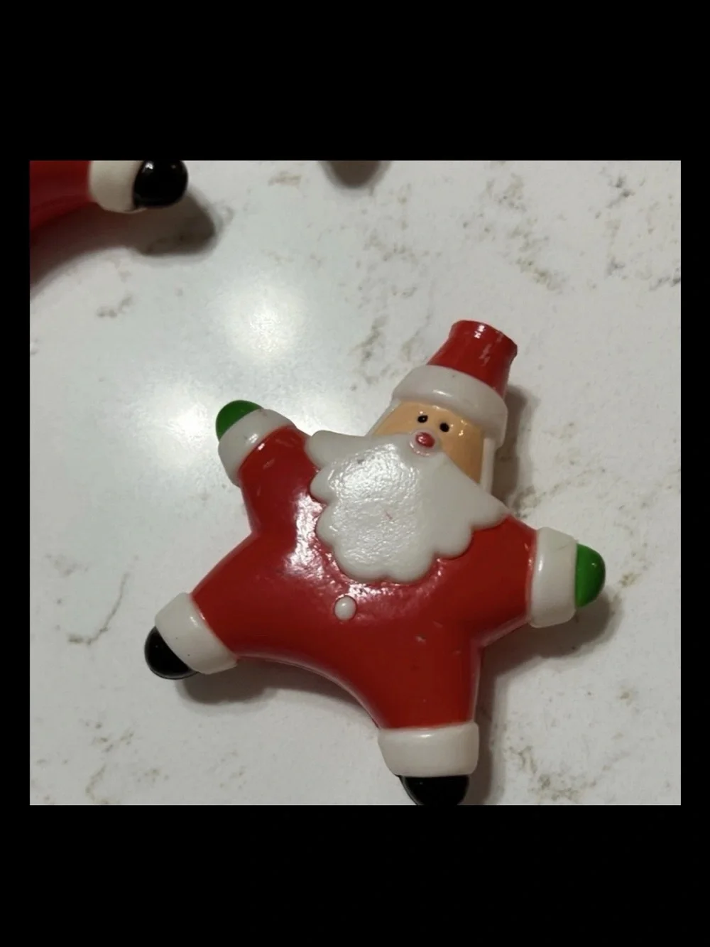 Vintage blow mold light covers Red Santa Star  set of 20